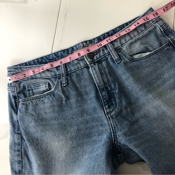 UNIVERSAL THREAD Women’s Wide Leg Cropped Raw Hem Mid Wash Jeans Cotton … - Picture 7 of 9